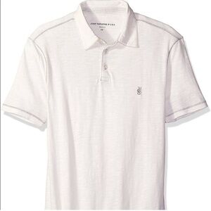 NWT John Varvatos White Peace Polo medium